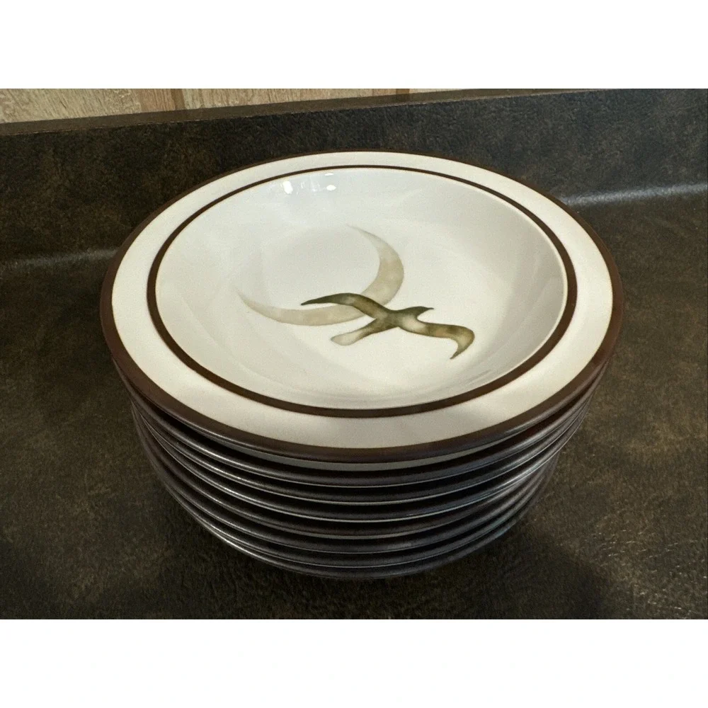 Noritake Stoneware *Moon Flight*‎ Dinner Plates, Soup Bowls, Coffee Cups